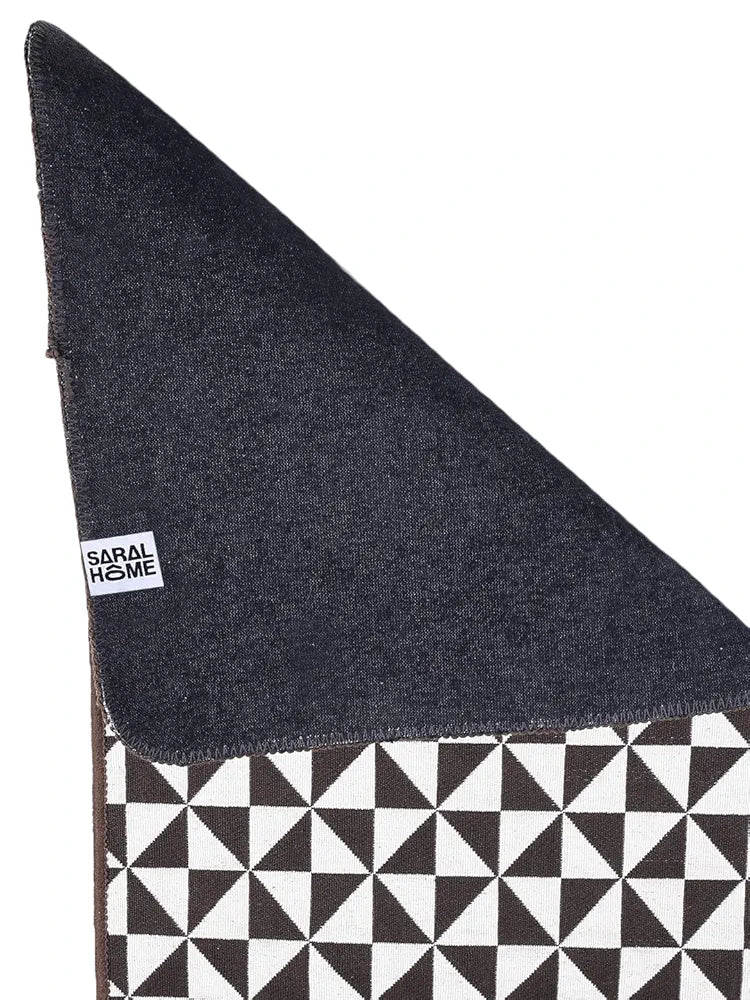 Saral Home Firki Designer Soft Cotton Durable & Washable Multipurpose Runner Colour Brown