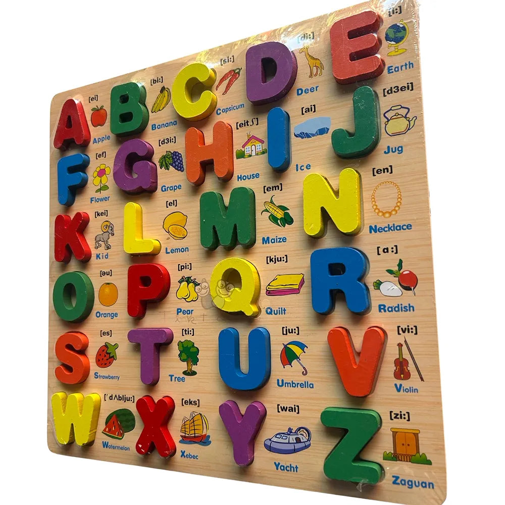 Trinkets & More ABC Capital Alphabet Letter Puzzles Game Board for Toddlers Kids Educational Learning Toys 2+Years 