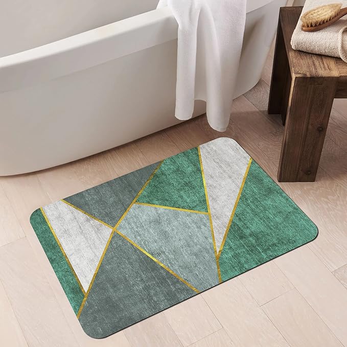 Story@Home Bathroom Mat Aqua Collection Door Mat Anti-Slip Bath Mat Green Colour