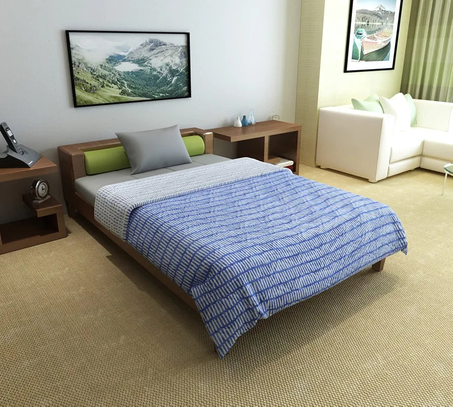 Divine Casa 100% Cotton Single Bed Cambric Comforter Blanket TC - 110 Colour Stonewash