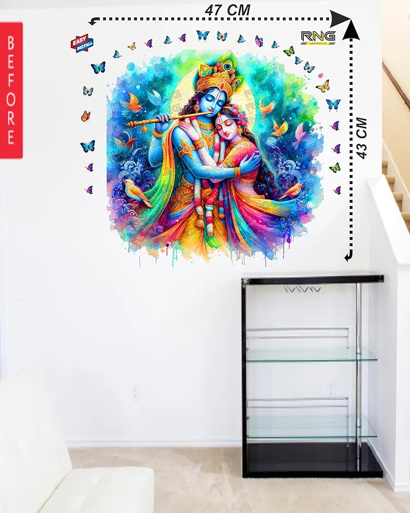 Rng Graphics Pvc Vinyl Little Krishna Wall Sticker krishna Wall Sticker 58 Cm X 58 cm DW-153L