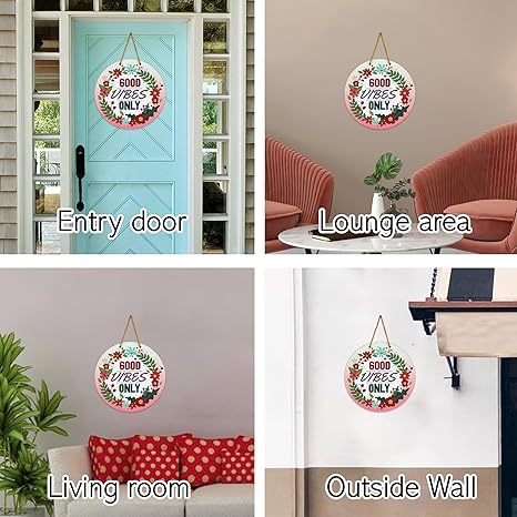 Sehaz Artworks Wooden Wall Hangings Home Decor Items stylish living room decorative Good Vibes Only