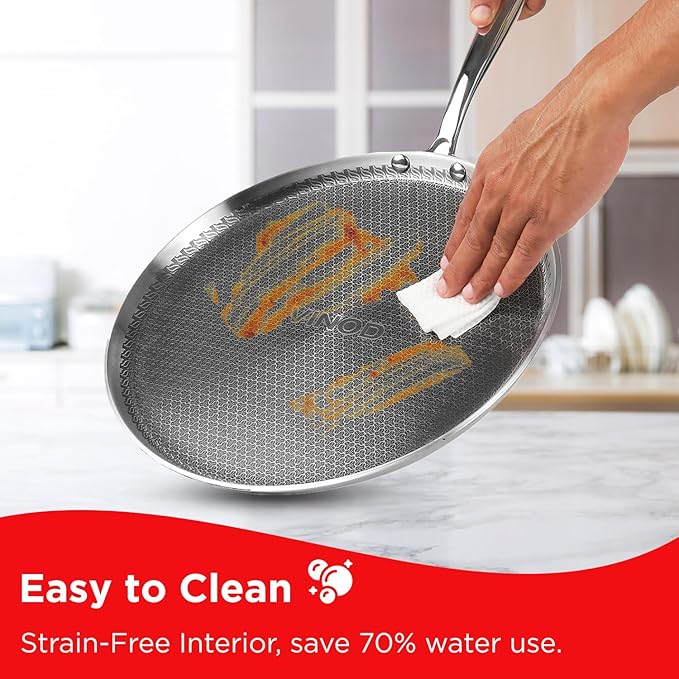 Vinod SAS Pro Platinum Triply Stainless Steel Dosa Tawa - 28 cm | 4.0 mm Thick | Hexa Design