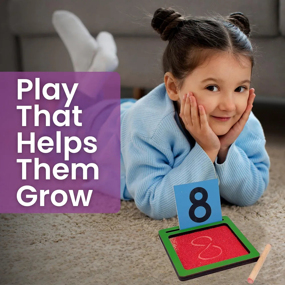 Tantrums Coloured Sand Paper Number with Tray | Learning Fun Education Puzzle Learning Aid for Kids