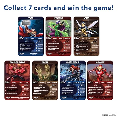 Skillmatics Card Game Guess in 10 Marvel Perfect for Boys Girls Kids Teens Adults