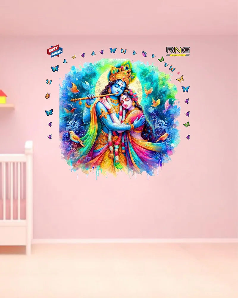 Rng Graphics Pvc Vinyl Little Krishna Wall Sticker krishna Wall Sticker 58 Cm X 58 cm DW-153L
