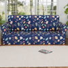 Kuber Industries Elastic Sofa Cover 3 Seater Stretchable Blue Colour