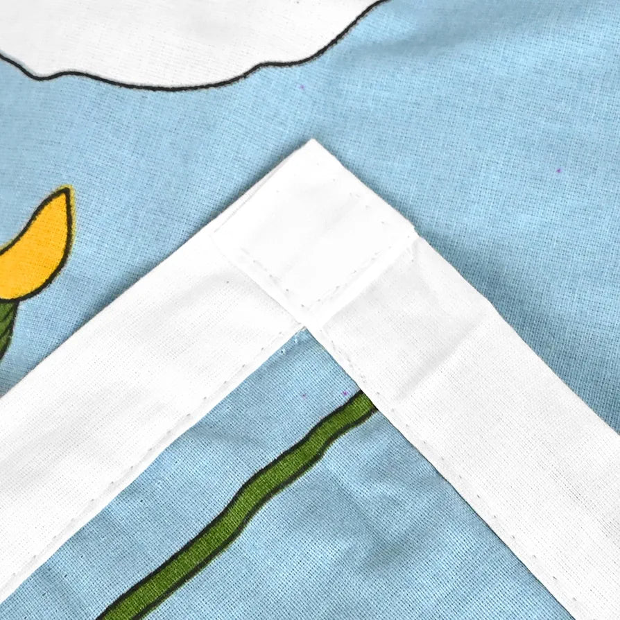 Divine Casa Floret 100% Cotton Double Dohar 120 GSM Soft & Lightweight Throw Blanket Colour Wildflower Charm