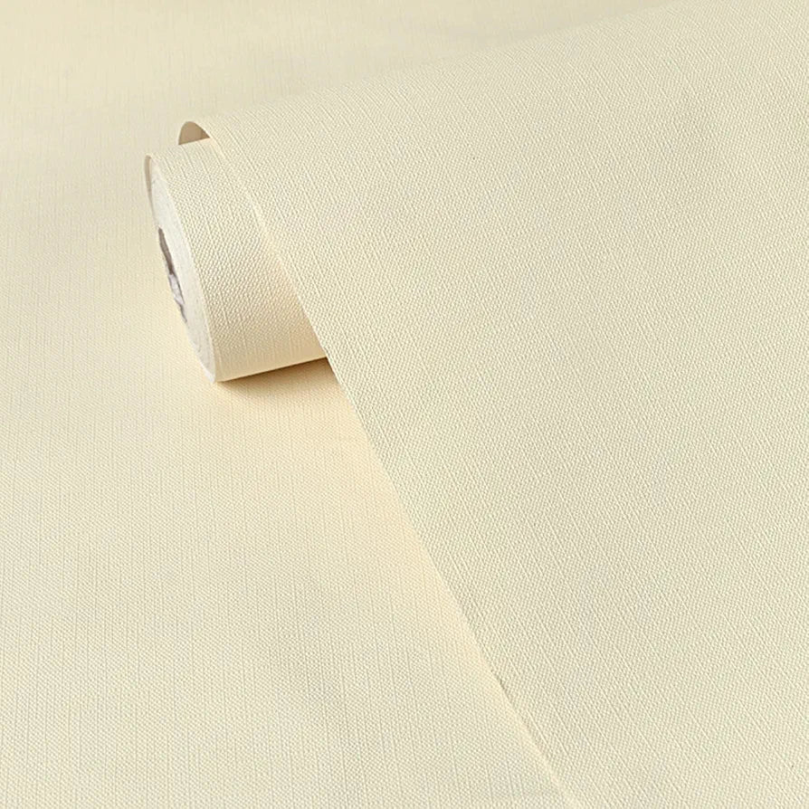 Jaamso Royals Light Cream Colour Plain Wallpaper for Walls For Kitchen