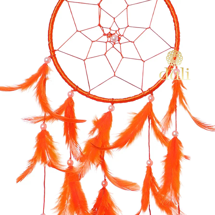 Dreamcatcher Traditional Indian Wall Art for Bedrooms Orange