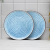 Anko 11 inch Maison Stoneware Dinner Plates Set of 2 Blue Microwave Dishwasher Safe BPA Free