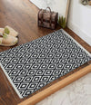The Home Talk Weaved Cotton Rectangular Carpets Contemporary Decorators Area Rugs Navy