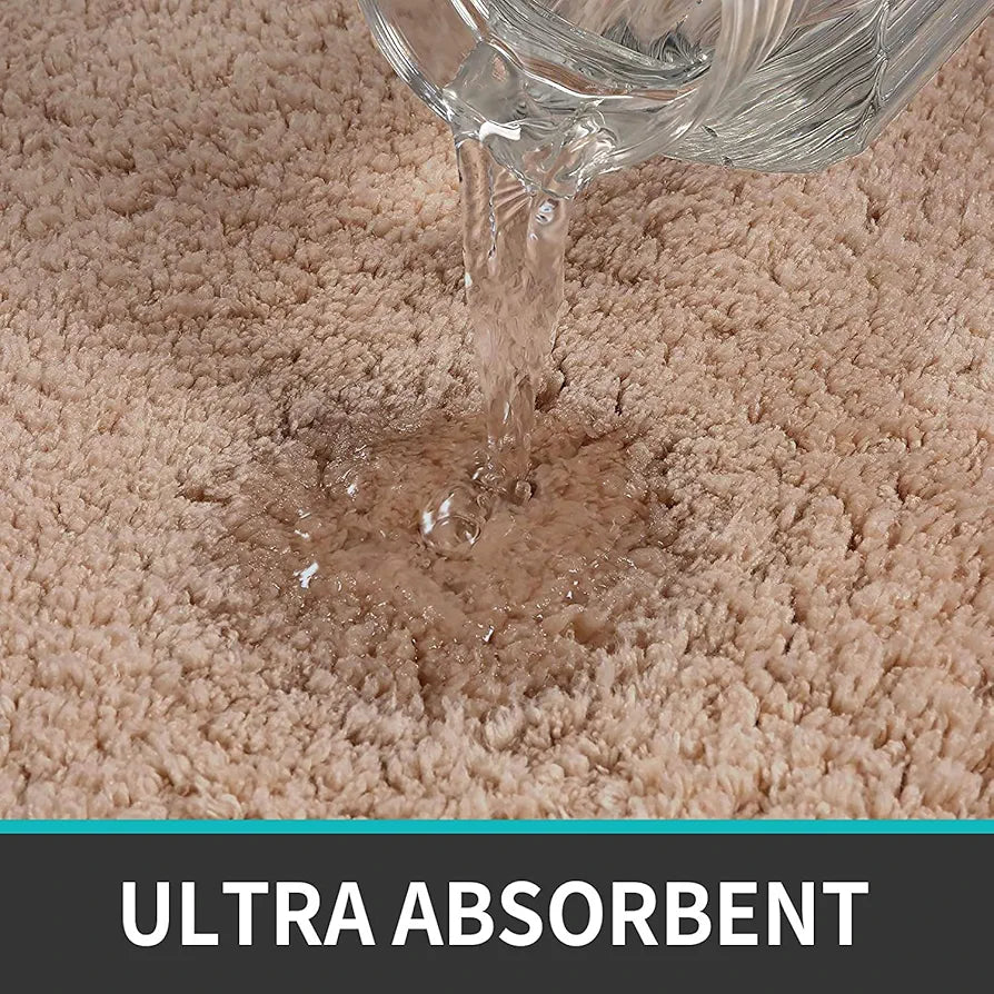 Luxe Home Bath Mat Super Soft Ultra Absorbent Mat Colour Rust (Pack of 2)
