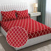 Fresh From Loom Bedsheet Hypoallergenic Wrinkle Free Bed Sheets With 2 Pillow Covers 144 TC Maroon Vector