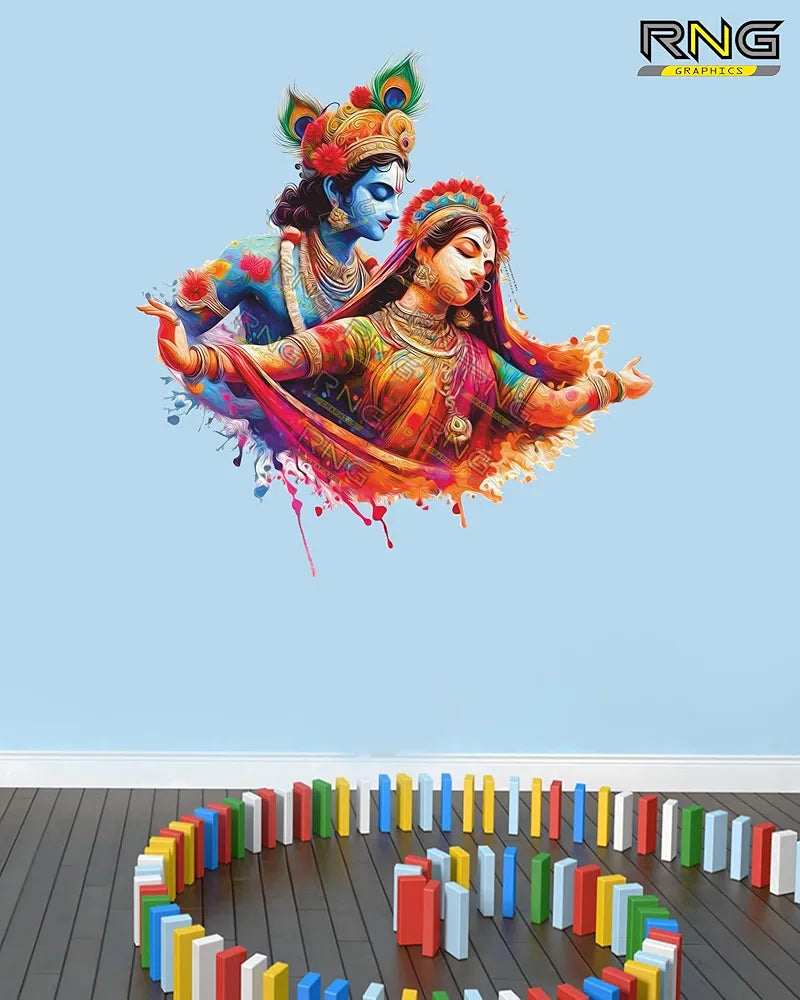 Rng Graphics Pvc Vinyl Little Krishna Wall Sticker Multicolor 58 Cm X 58cm DW-137L