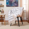 Sajavat Home Hand-Knitted Pure Cotton 3 Seater Sofa Throw Colour Beige & Black
