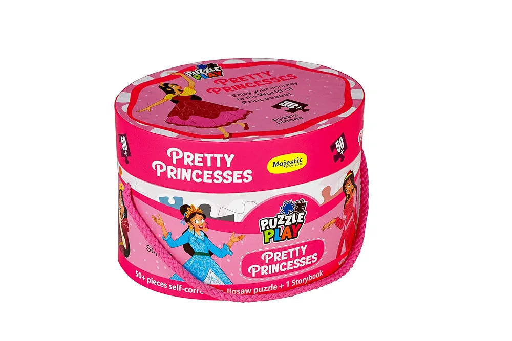 The Book Tree Pretty Princess Puzzle Box for Kids I 50+ Jigsaw Puzzle Pieces & 1 Storybook I Fun Toy for Children Age 3+ I for Children by Majestic Book Club