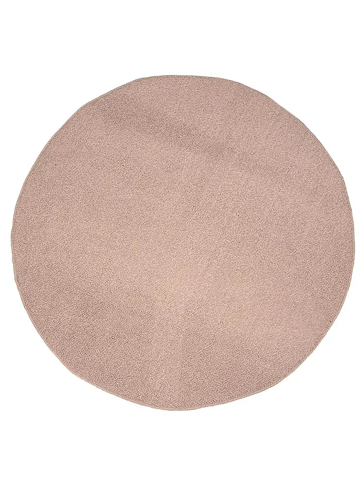 Saral Home Easy Living Home Beige Polypropylene Anti Skid Round Bathmat