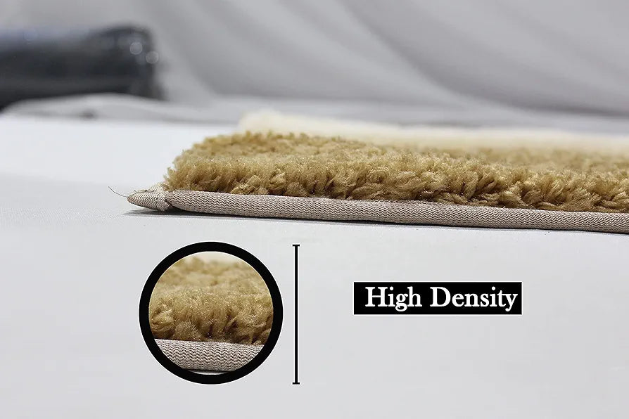 Luxe Home Super Soft Microfiber Bathroom Mat Non-Slip Bath Mat Colour Tabacco (Pack of 2)