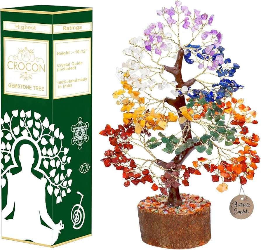 Crocon Seven Chakra Tree of Life for Positive Energy