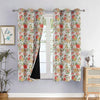 Cloth Fusion Blackout Printed Premium Window Curtains 5 Feet Long Set of 2 Lush Blooms