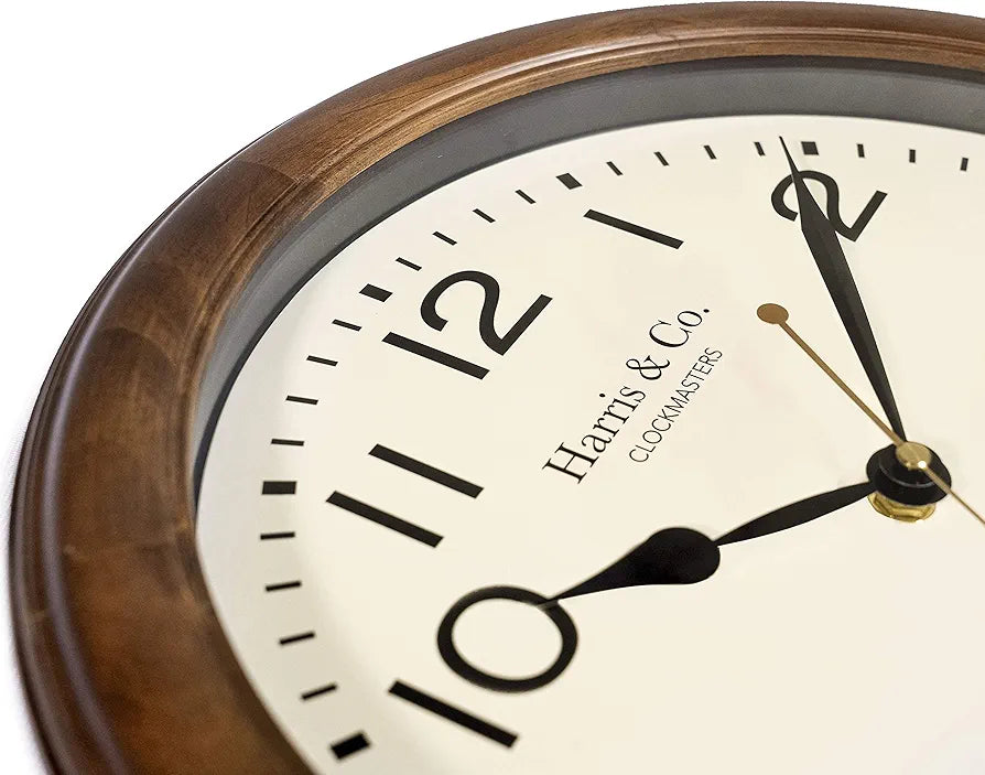 Harris & Co. Clockmasters Vintage Classic Design Analog Wall Clock- 14 ...