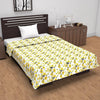 Divine Casa Floret 100% Cotton Single Dohar 120 GSM Soft & Lightweight Throw Blanket Colour Daffodil Yellow