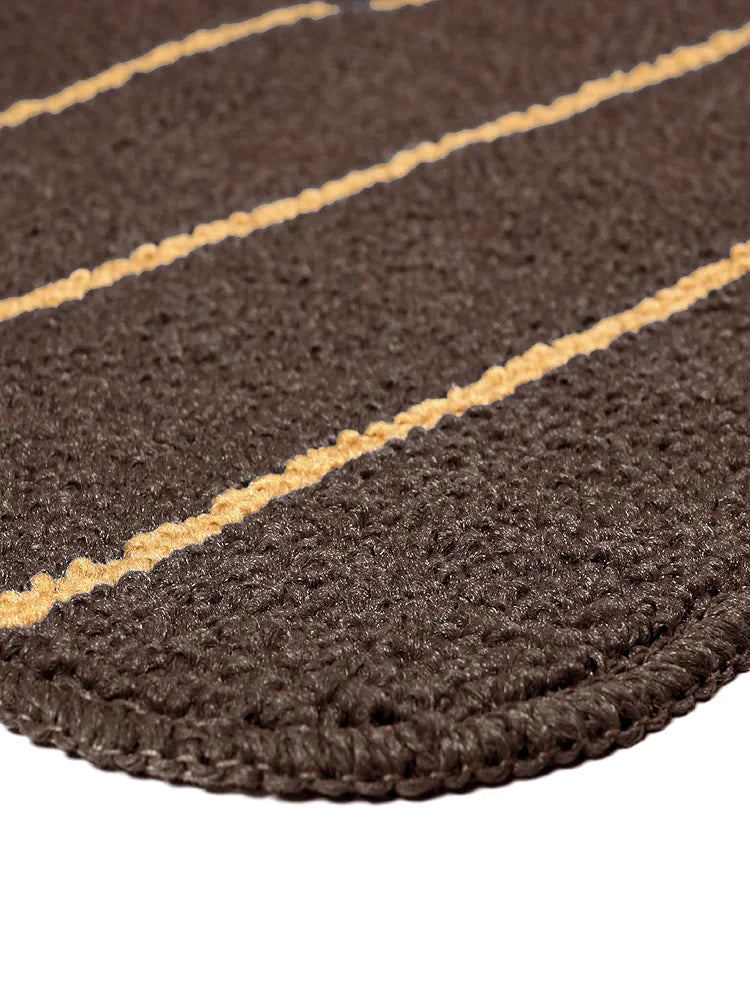 Saral Home Easy Living Polypropylene Rectangular Striped Soft Pp Yarn Durable & Washable Multipurpose Runner