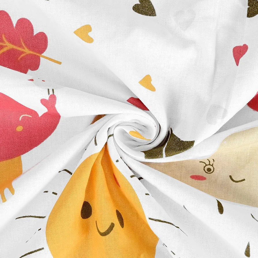 Divine Casa Pure Cotton Printed Single Dohar for Newborn Baby 120 GSM Soft & Lightweight Throw Blanket Colour Marlin White