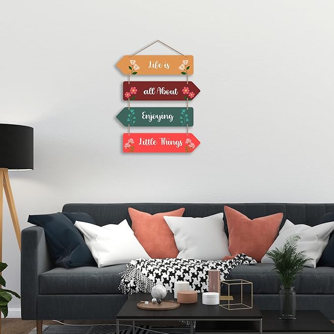 Artvibes Motivational Quotes Decorative Wall Art Mdf Wall Hanger for Living Room | Artworks Wall Hangings