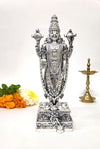 Gold Art India Lord Tirupati Balaji Silver Plated Matte Idol with Garuda