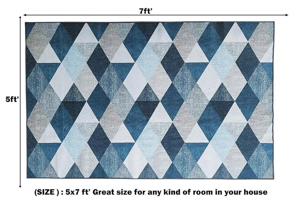 BSB Home 3D Jet Multi Printed 3D Jet Vintage Persian Carpet Rug Runner and Carpets for Bedroom