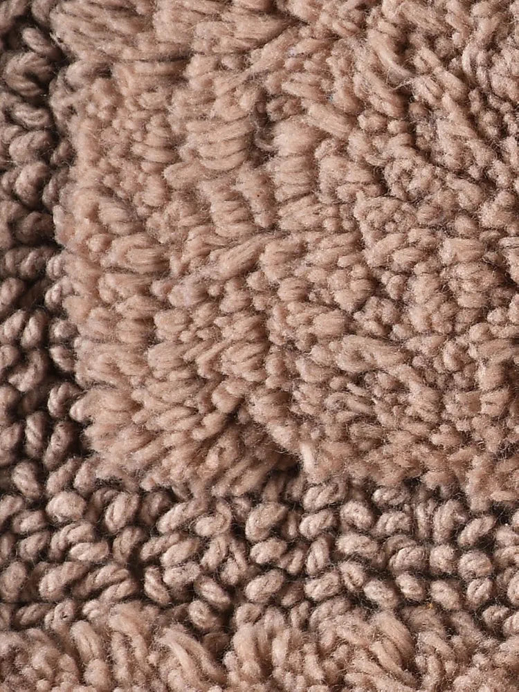 Saral Home Cotton Anti Slip Bathmat Set with Contour Colour Beige