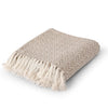 Sashaa World Herringbone Patterned Cotton Woven Throw Colour Beige & natural