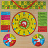 Calendar Clock Toy For Kids Learning  Multicolor