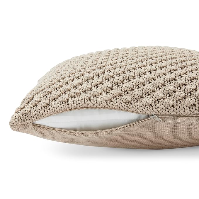 Haus & kinder Decorative Embroidered Cushion Cover | Colour Bubble Stone