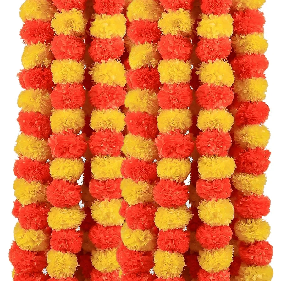 Artificial Flowers for Decoration Marigold Garlands Decoration Home Decor Mix
