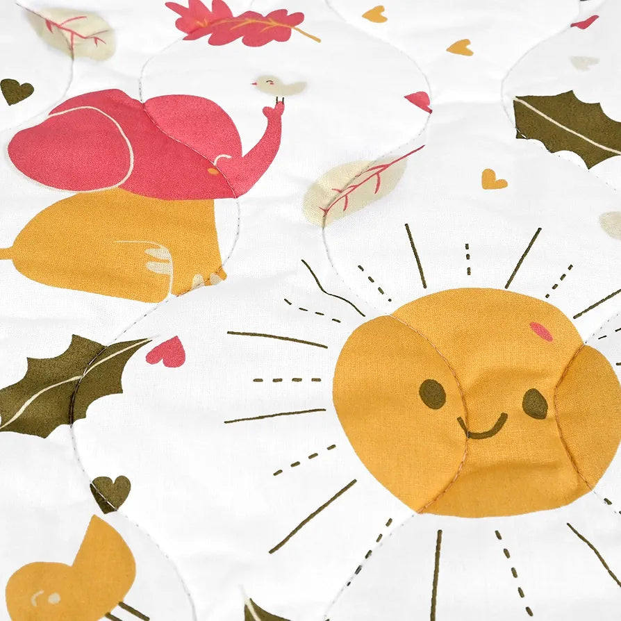 Divine Casa 120 GSM Cotton Single Bed Comforter Soft & Lightweight Reversible All-Season Blanket Colour Marlin White