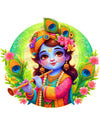Rng Graphics Pvc Vinyl Krishna Wall Stickers Multicolor 49 Cm X 45cm DW-146L