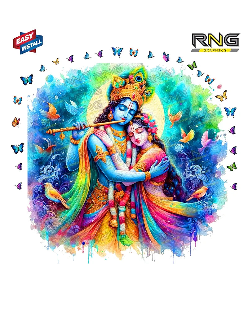 Rng Graphics Pvc Vinyl Little Krishna Wall Sticker krishna Wall Sticker 58 Cm X 58 cm DW-153L
