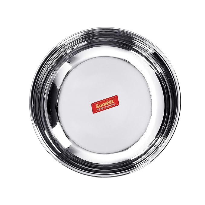 Sumeet Stainless Steel Induction Bottom Friendly Tasra Size No.15 (3.8 Ltr)