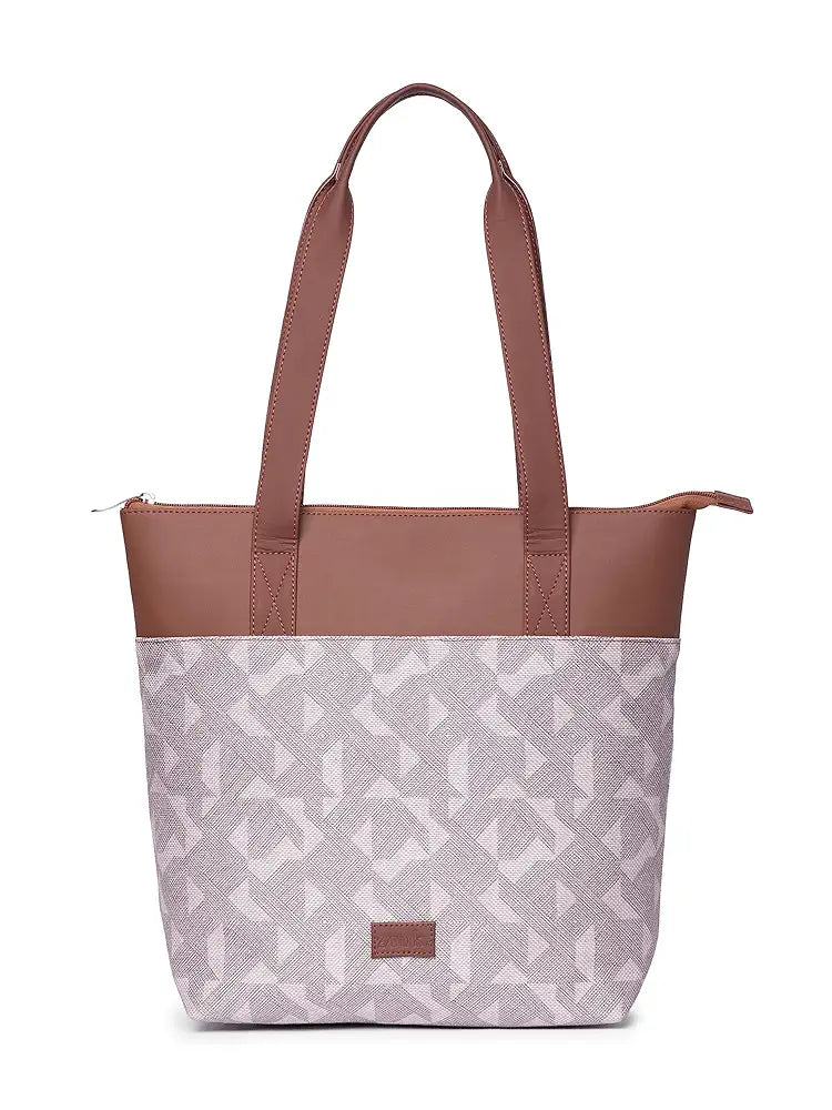 Zouk Printed Women's Jute Handcrafted & Leather Everyday Tote Bag