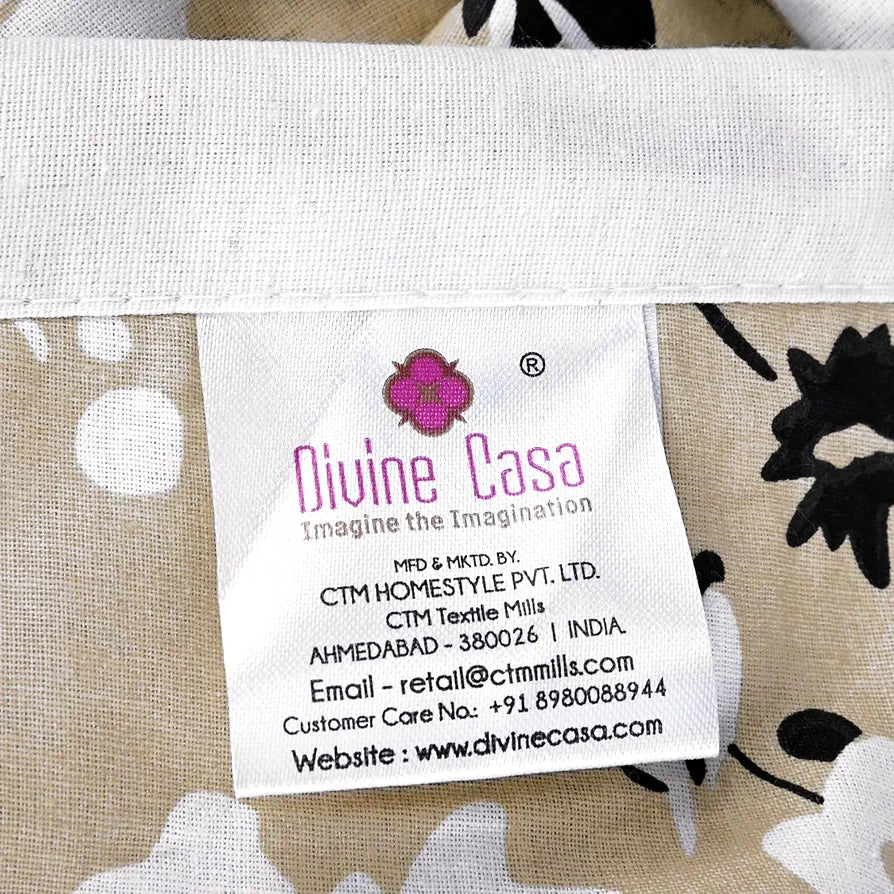 Divine Casa 100% Cotton Double Bed Dohar Lightweight & Breathable AC Blanket Colour Ivory & Sunflower Yellow