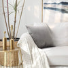 Aerohaven Premium Velvet Reversible Decorative Throw Pillow/Cushion Covers with Invisible Zipper  (Grey Colour Pack of 2)