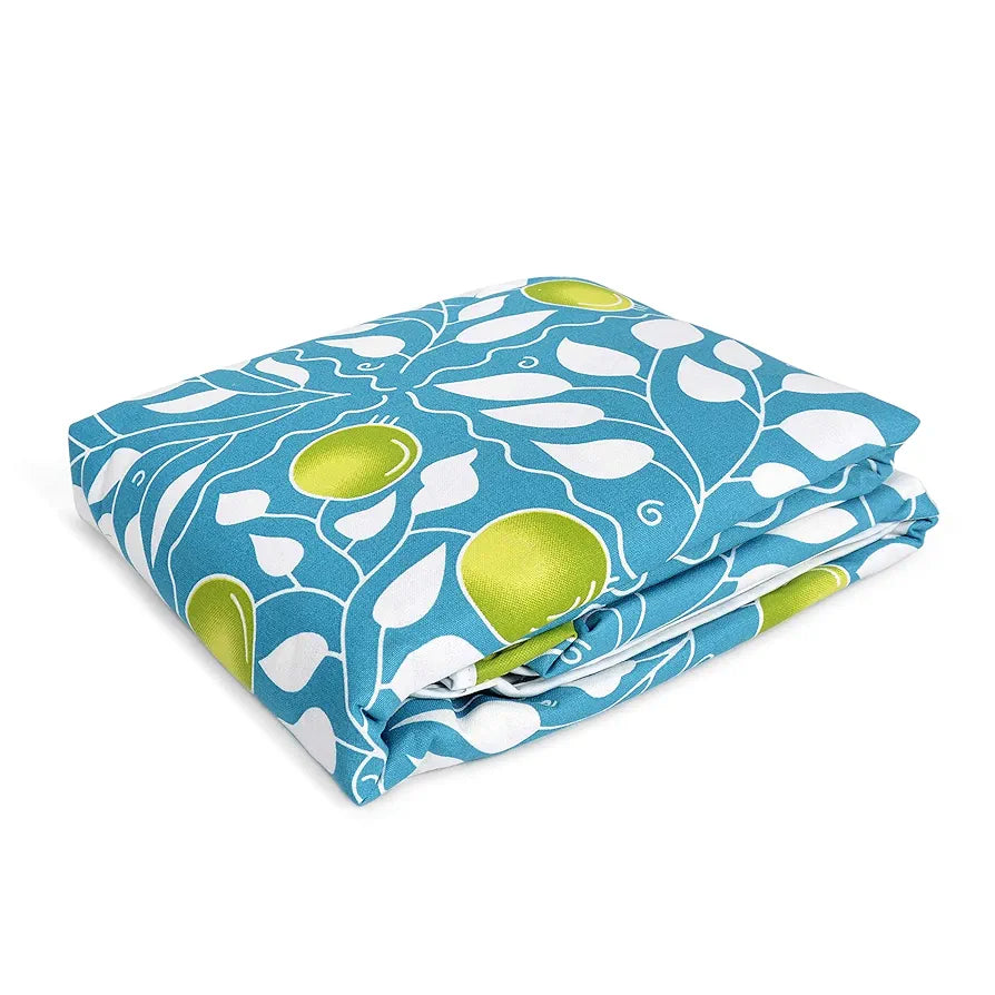 Divine Casa Glace Cotton 120 GSM Reversible Lightweight Printed Double Bed AC Dohar Blanket Quilt Colour Turquoise and Green TC - 120