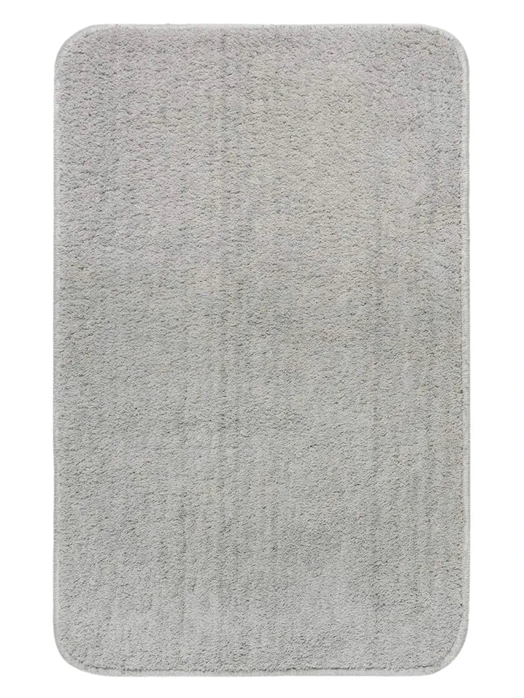 Saral Home Neo Shaggy Yarn Anti-Skid Bath Mats Colour Grey