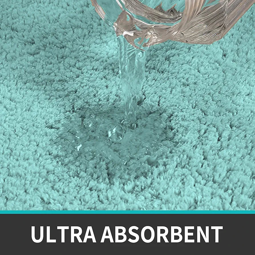 Luxe Home International Microfiber Runner Super Soft Non Slip Vegas Rugs For Bedroom  2X5 Ft Colour Aqua