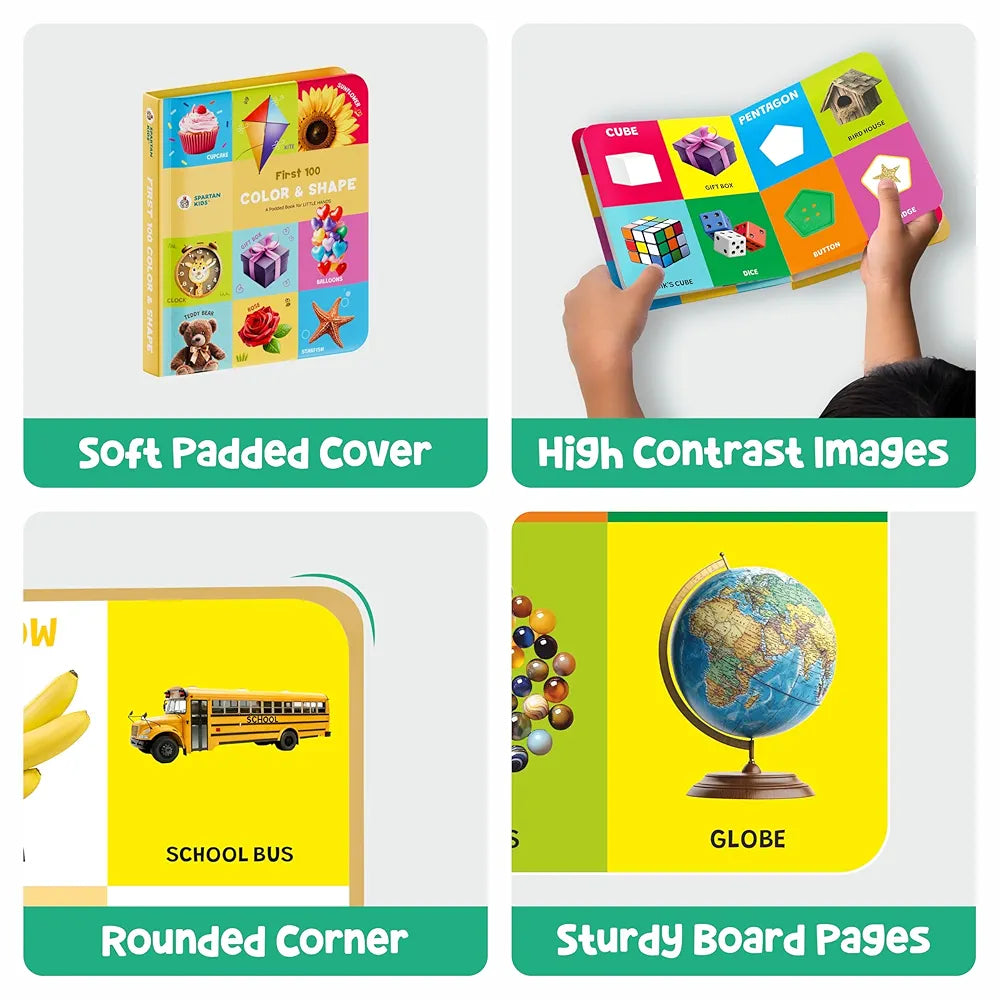 My First Padded Book of Color & Shape : Early Learning Padded Board Books for Children 
