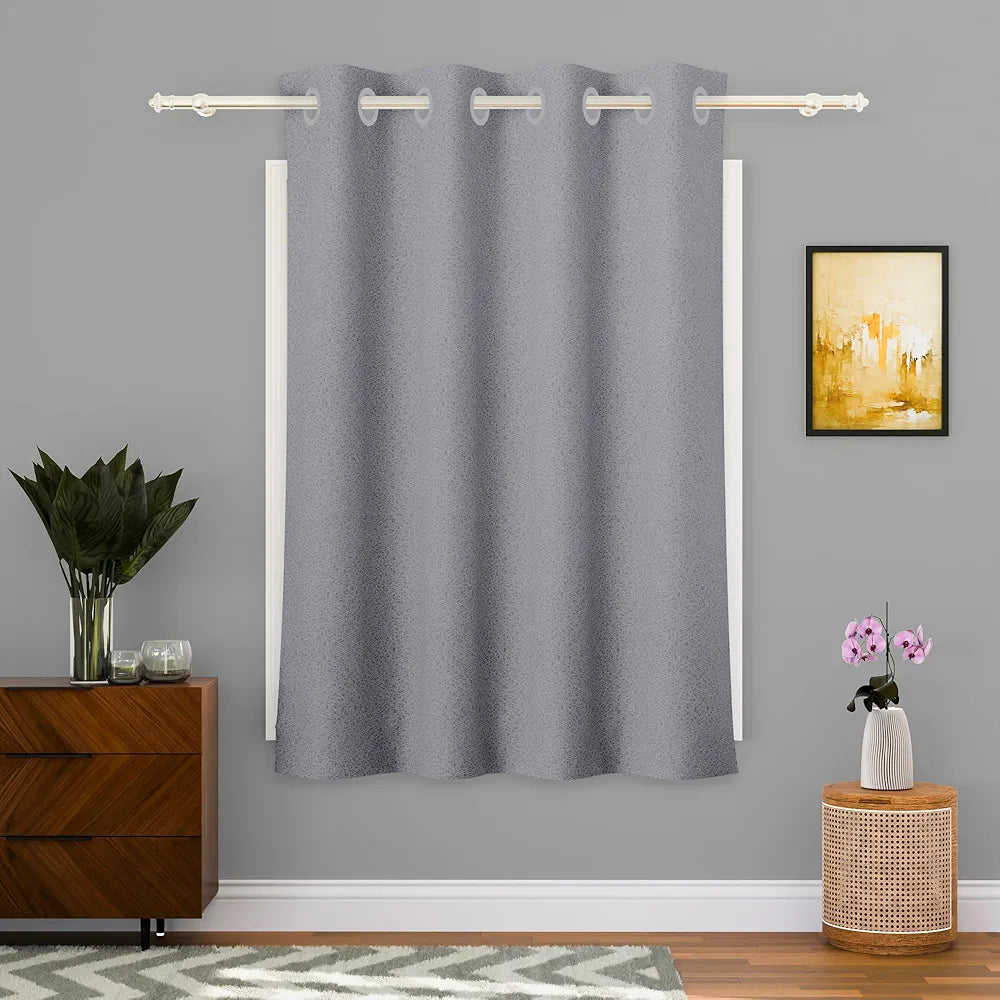 Kuber Industries Stylish Window Curtains for Living Room & Bedroom Web Net Grey Colour