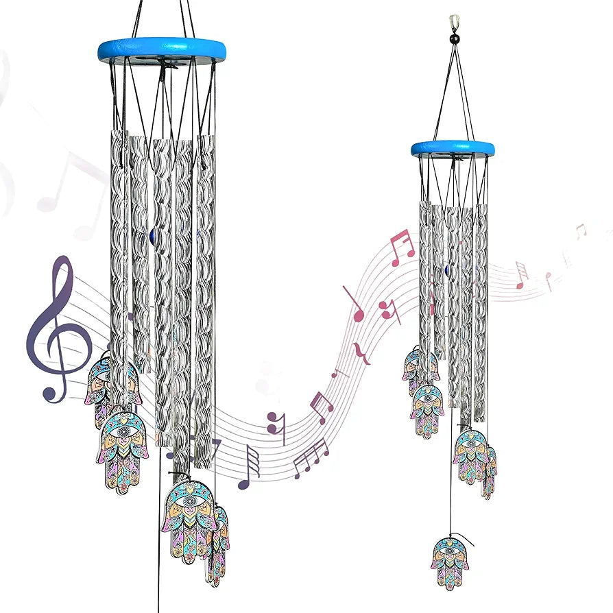Zaicus Hamsa Hand Wind Chime 23-Inch Wind Chime-014